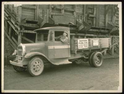 Emil Usibelli in delivery truck